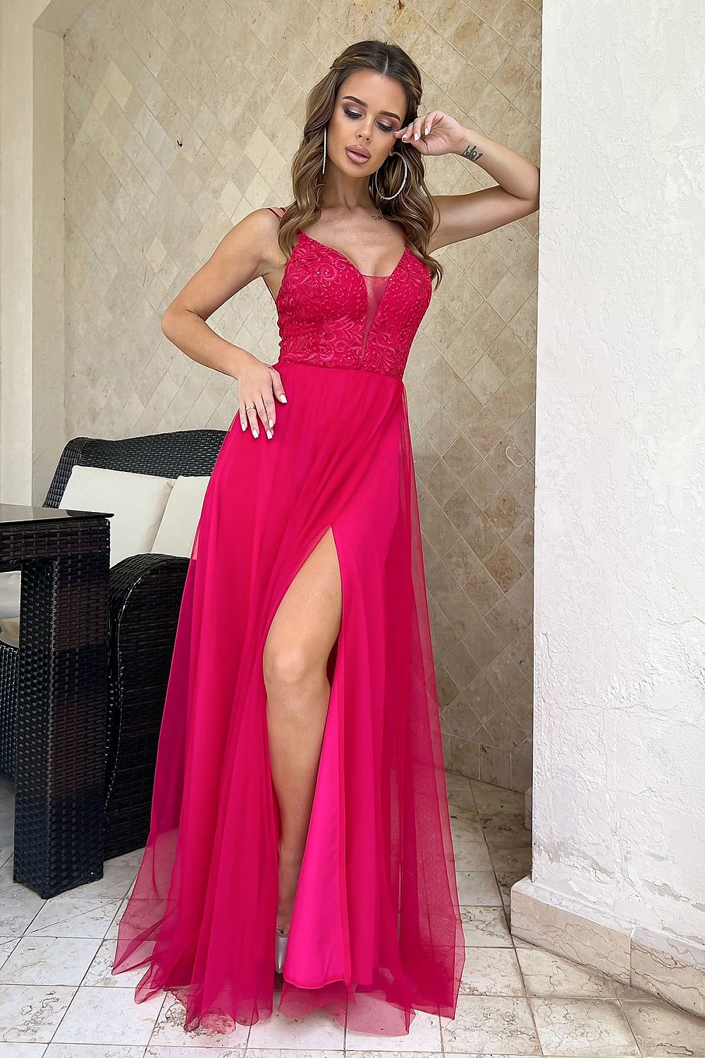  Rochie lungă model 188224 Bicotone 