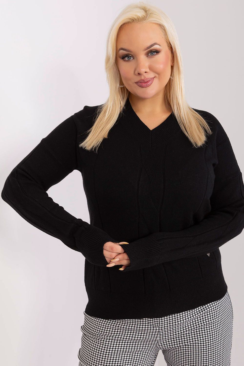  Pulover plus size model 190057 Factory Price 