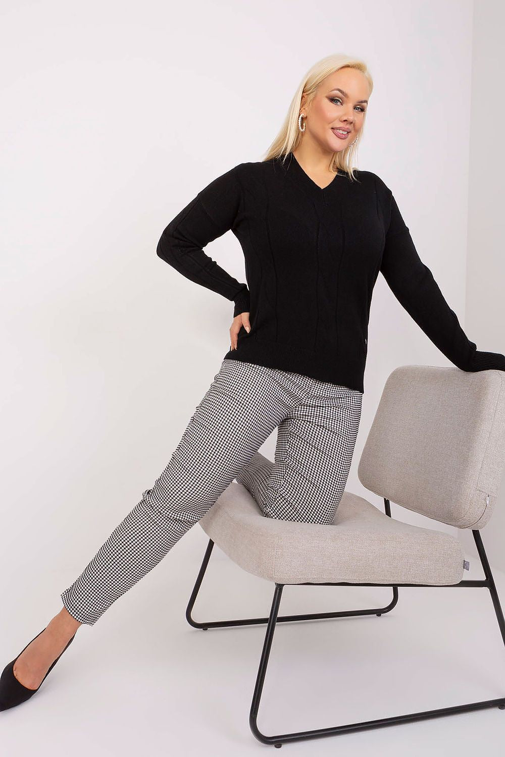  Pulover plus size model 190057 Factory Price 