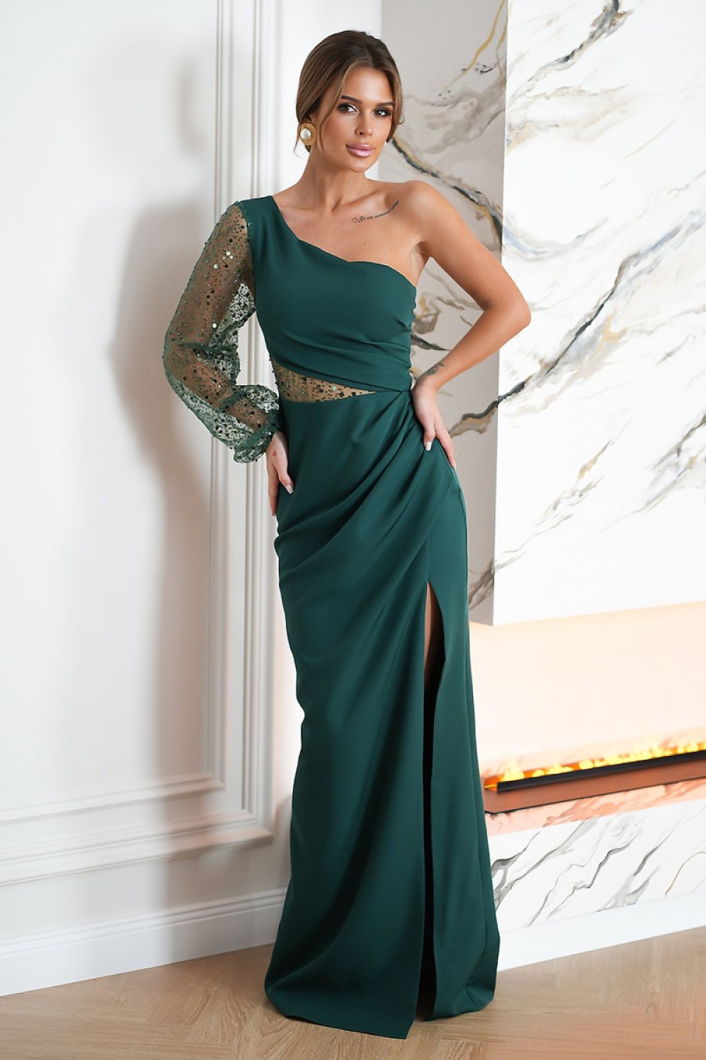  Rochie lungă model 190485 Bicotone 
