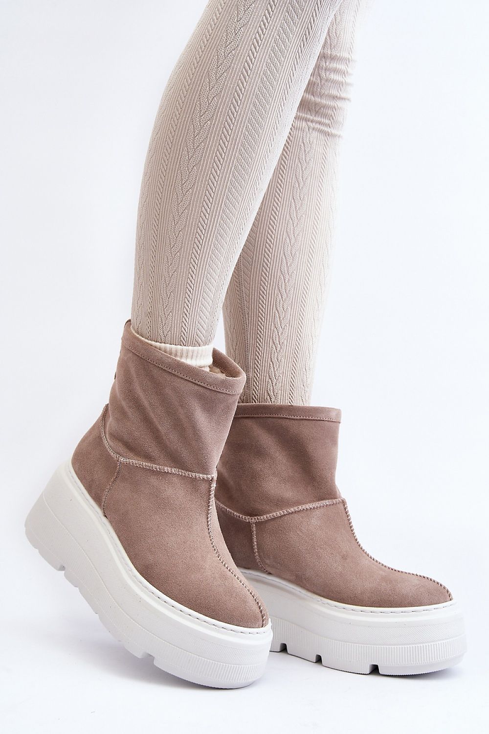  Botine cu talpă tip pană model 191190 Step in style 