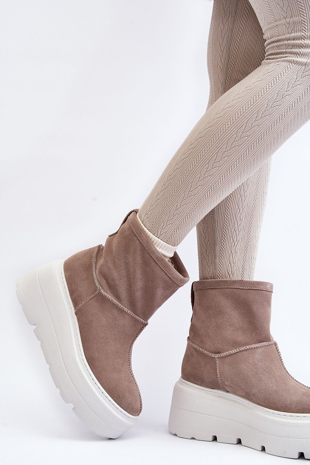  Botine cu talpă tip pană model 191190 Step in style 