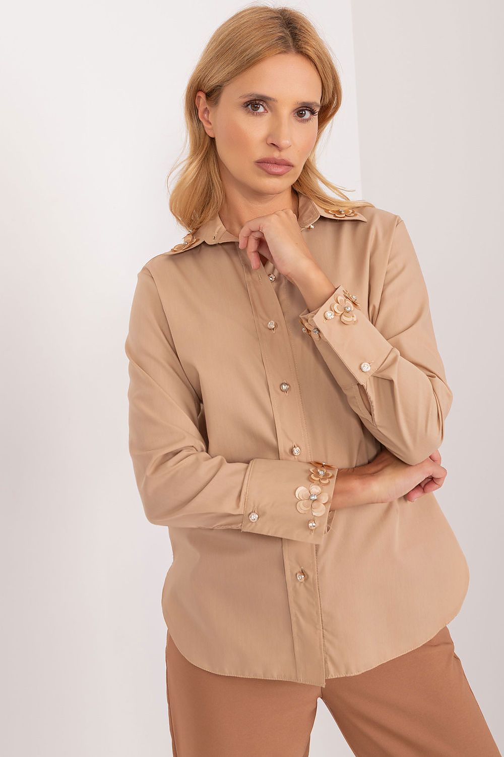  Cămaşă cu mânecă lungă model 193043 Lakerta 