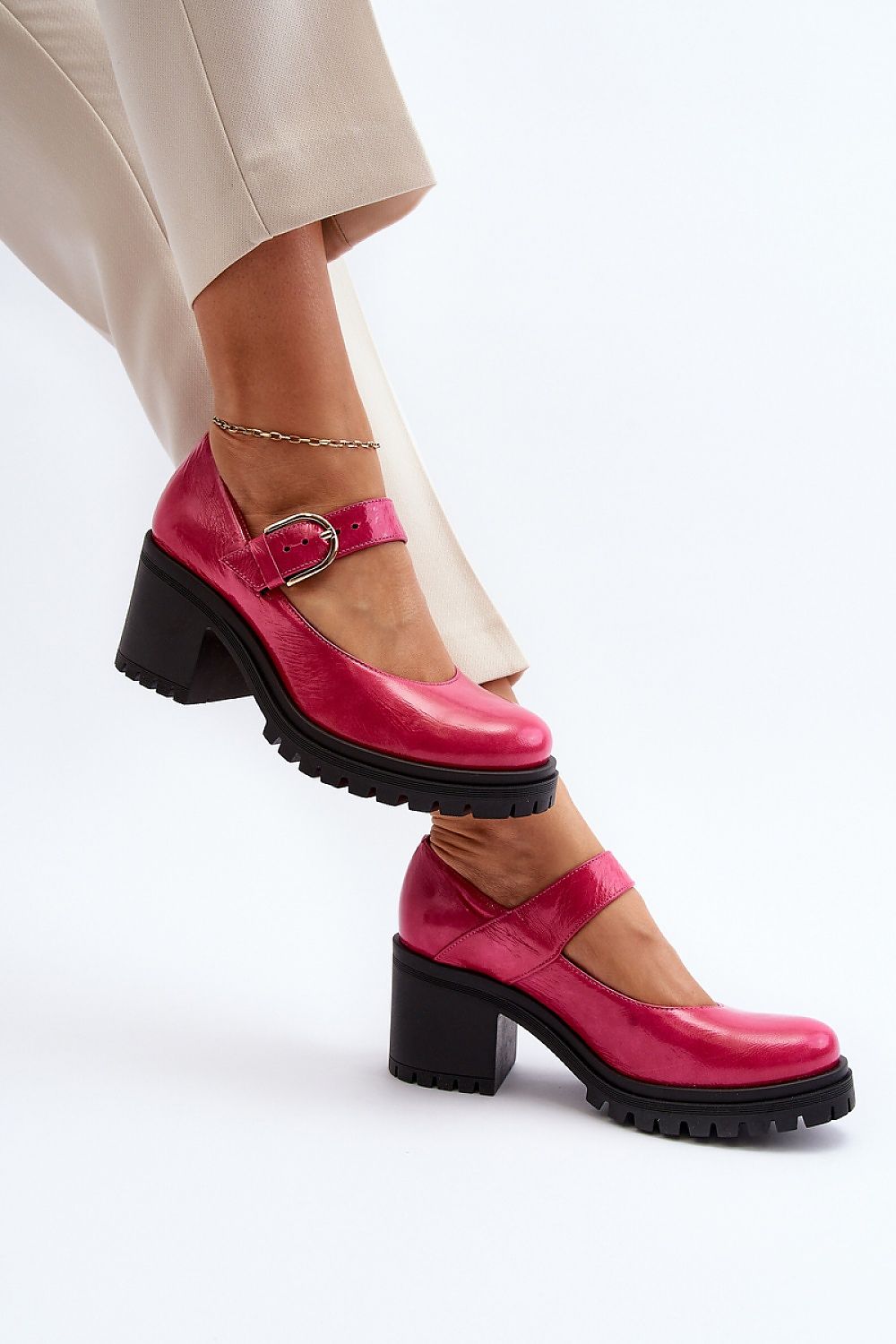  Pantofi cu toc simplu model 193922 Step in style 