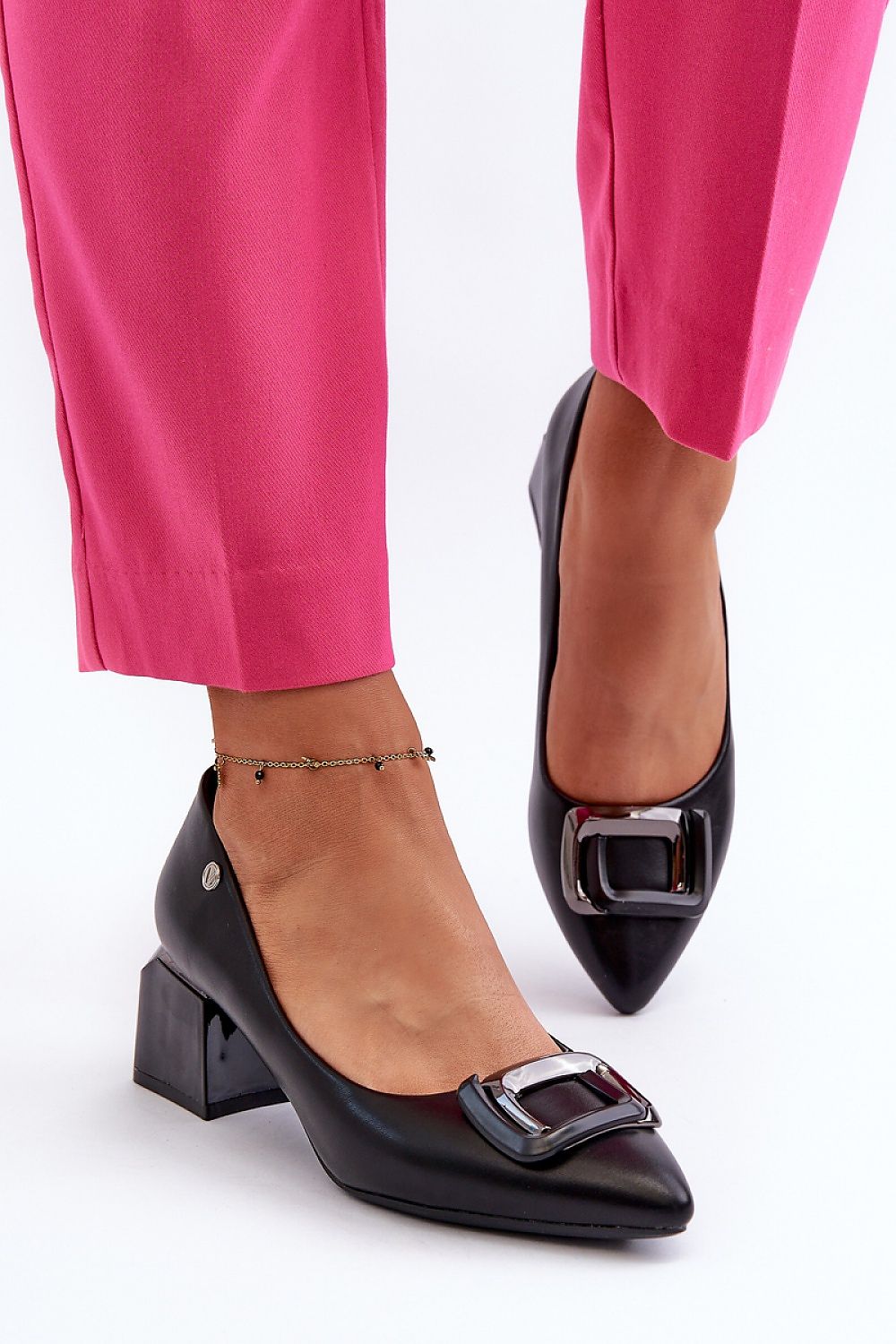  Pantofi cu toc simplu model 195412 Step in style 