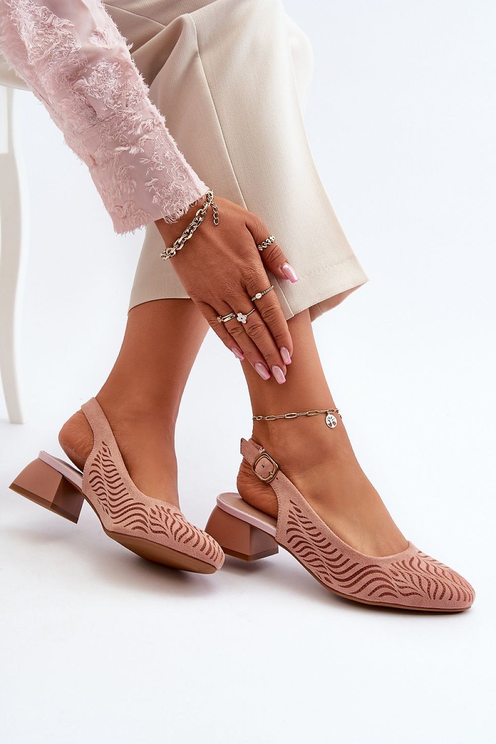  Pantofi cu toc simplu model 195417 Step in style 