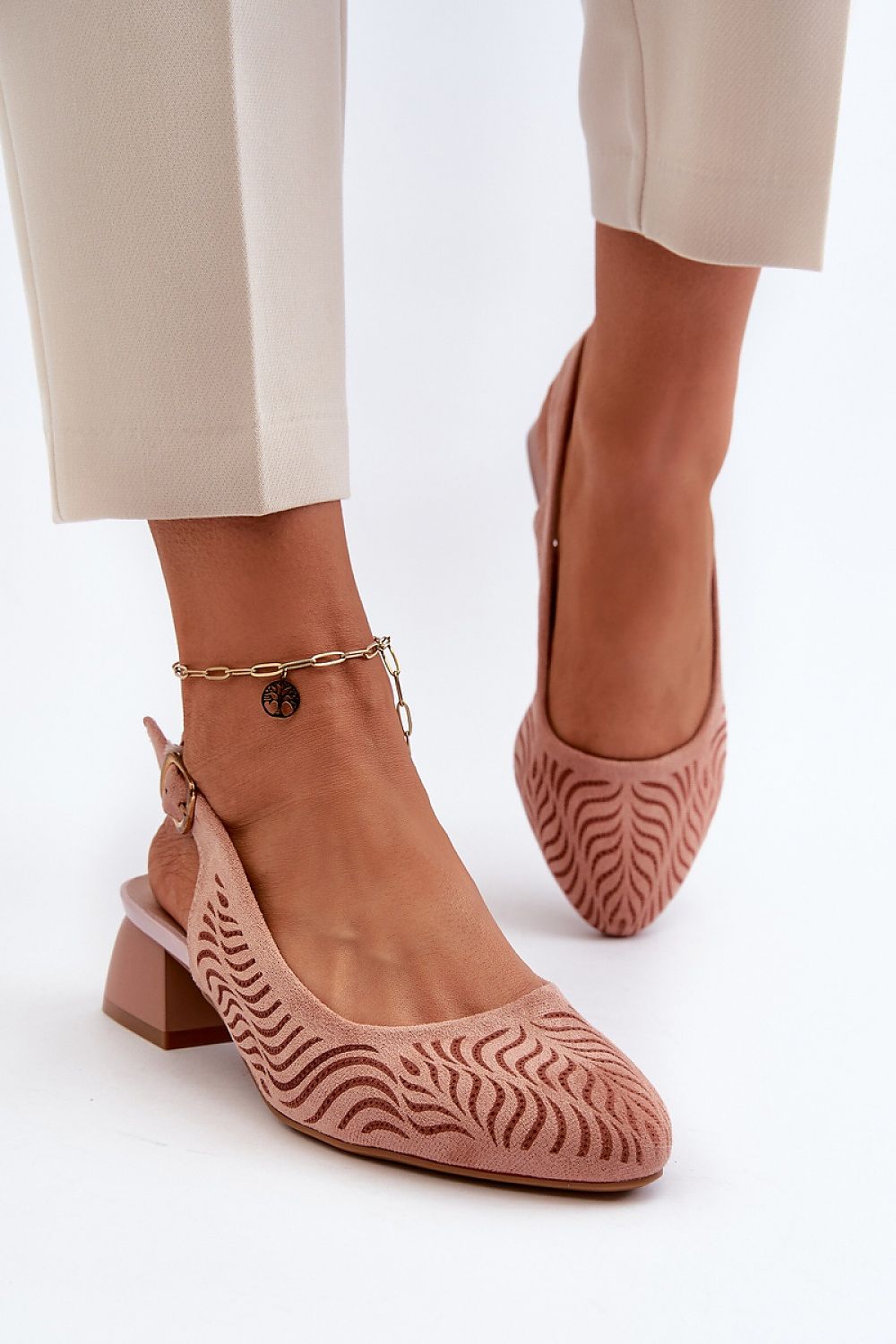  Pantofi cu toc simplu model 195417 Step in style 