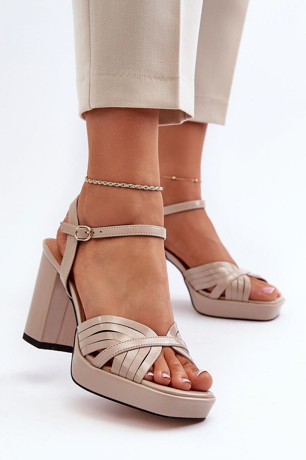  Sandale cu toc model 195544 Step in style 