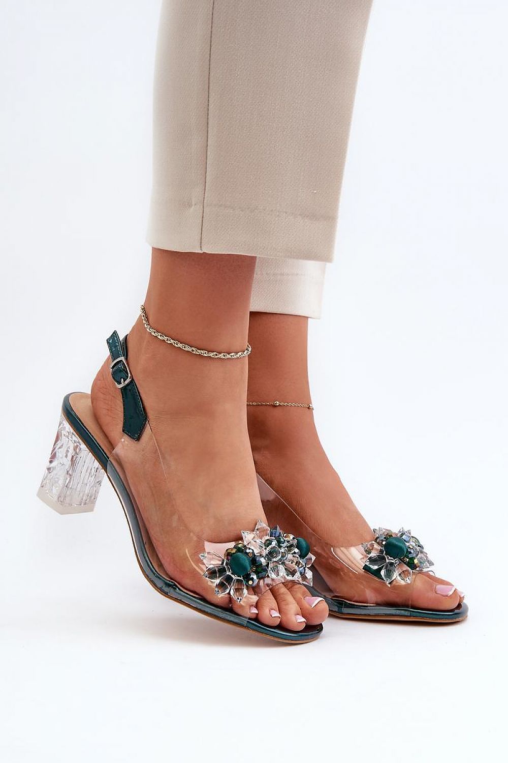  Sandale cu toc model 195570 Step in style 
