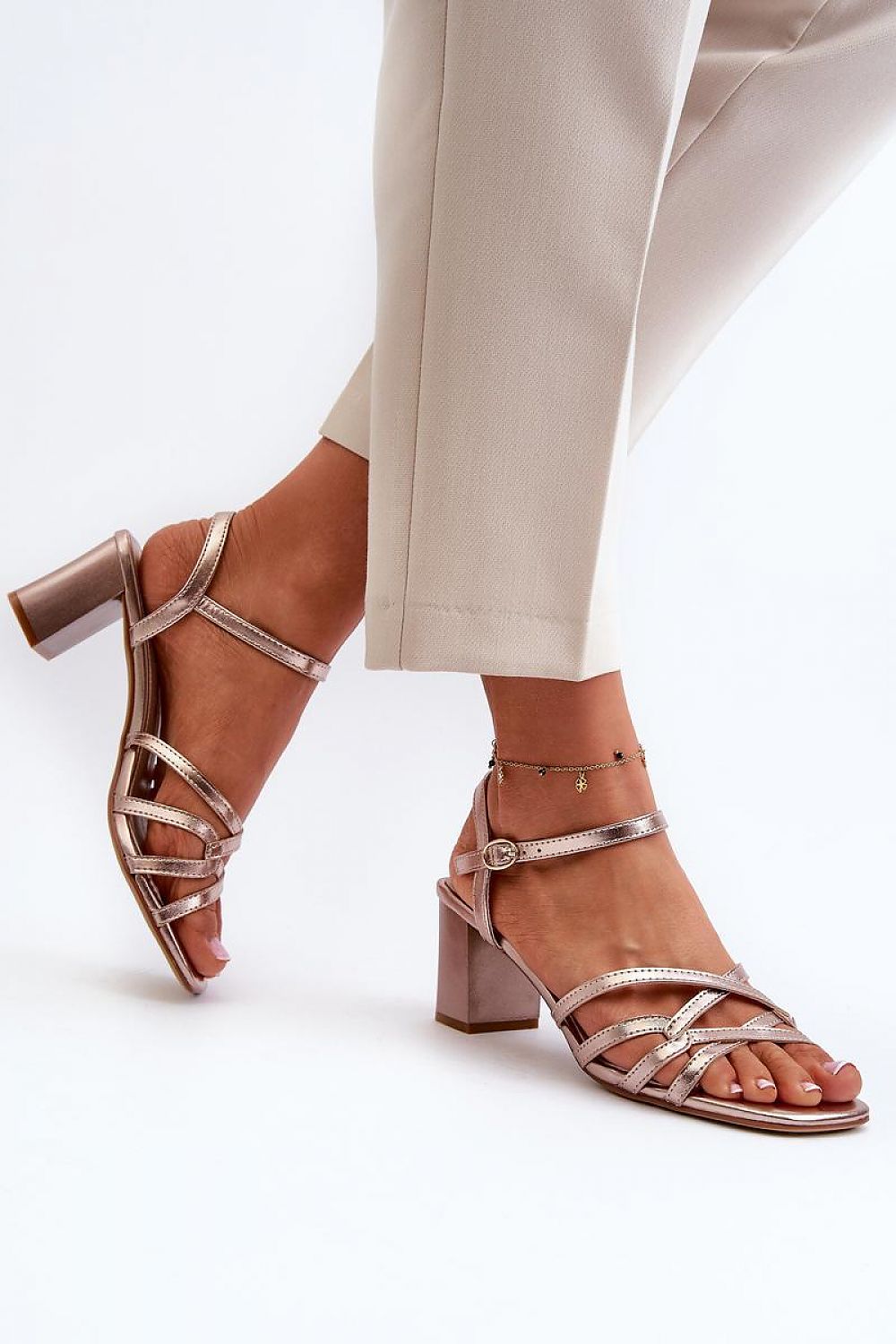  Sandale cu toc model 195745 Step in style 