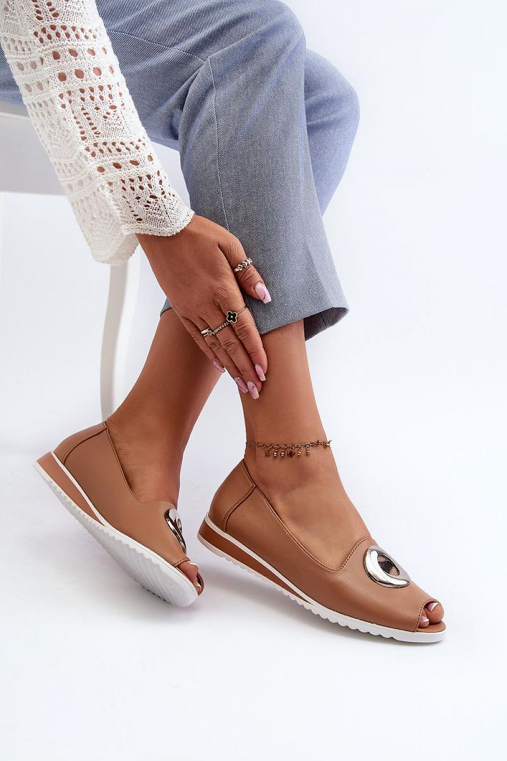  Pantofi cu toc simplu model 196302 Step in style 