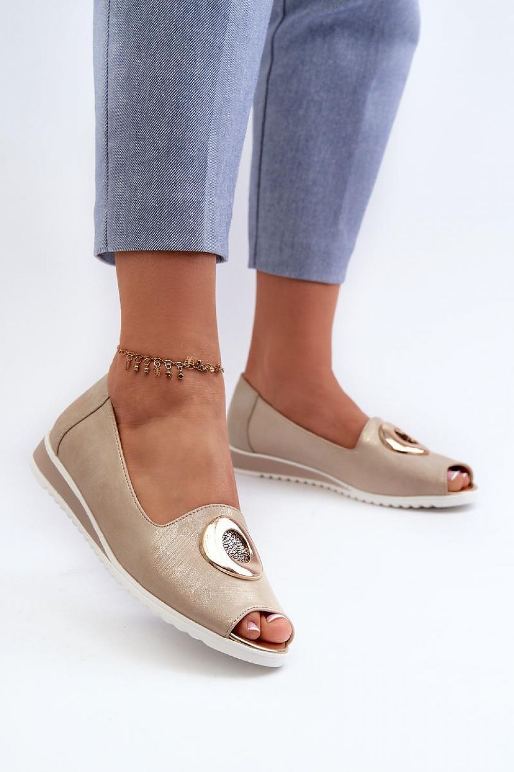  Pantofi cu toc simplu model 196303 Step in style 