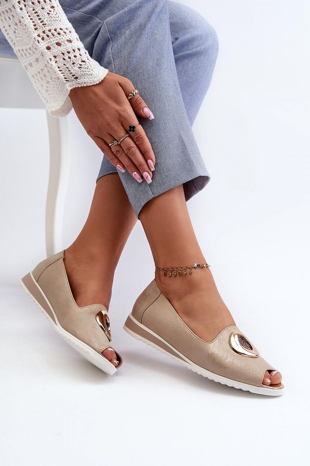  Pantofi cu toc simplu model 196303 Step in style 
