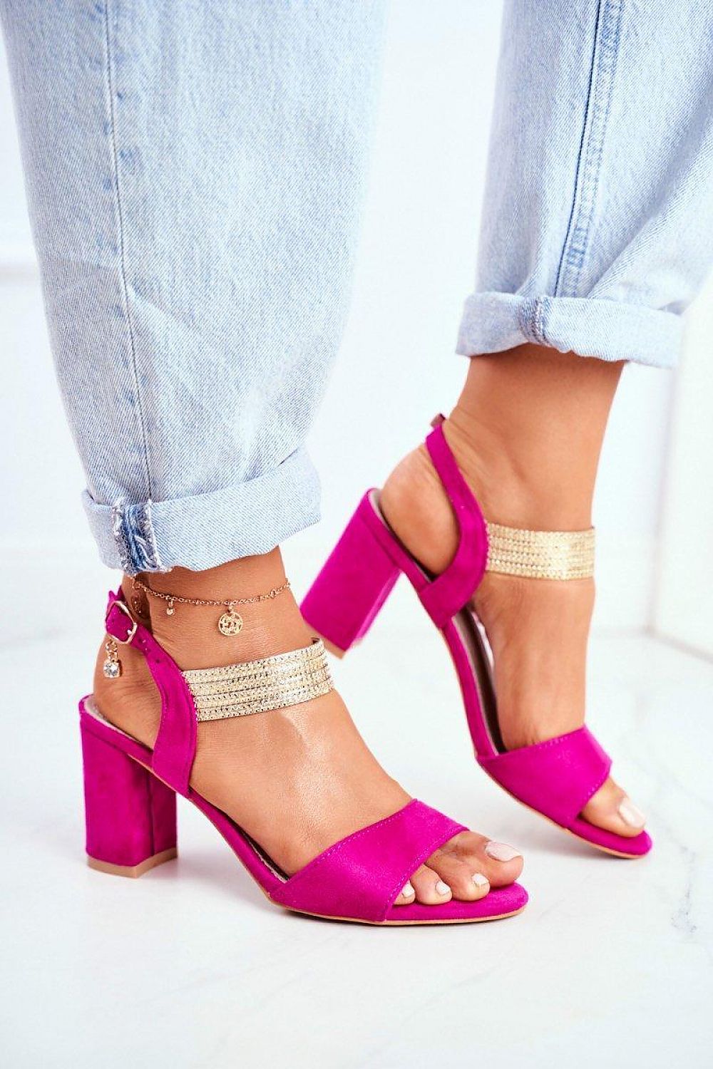  Sandale cu toc model 196324 Step in style 