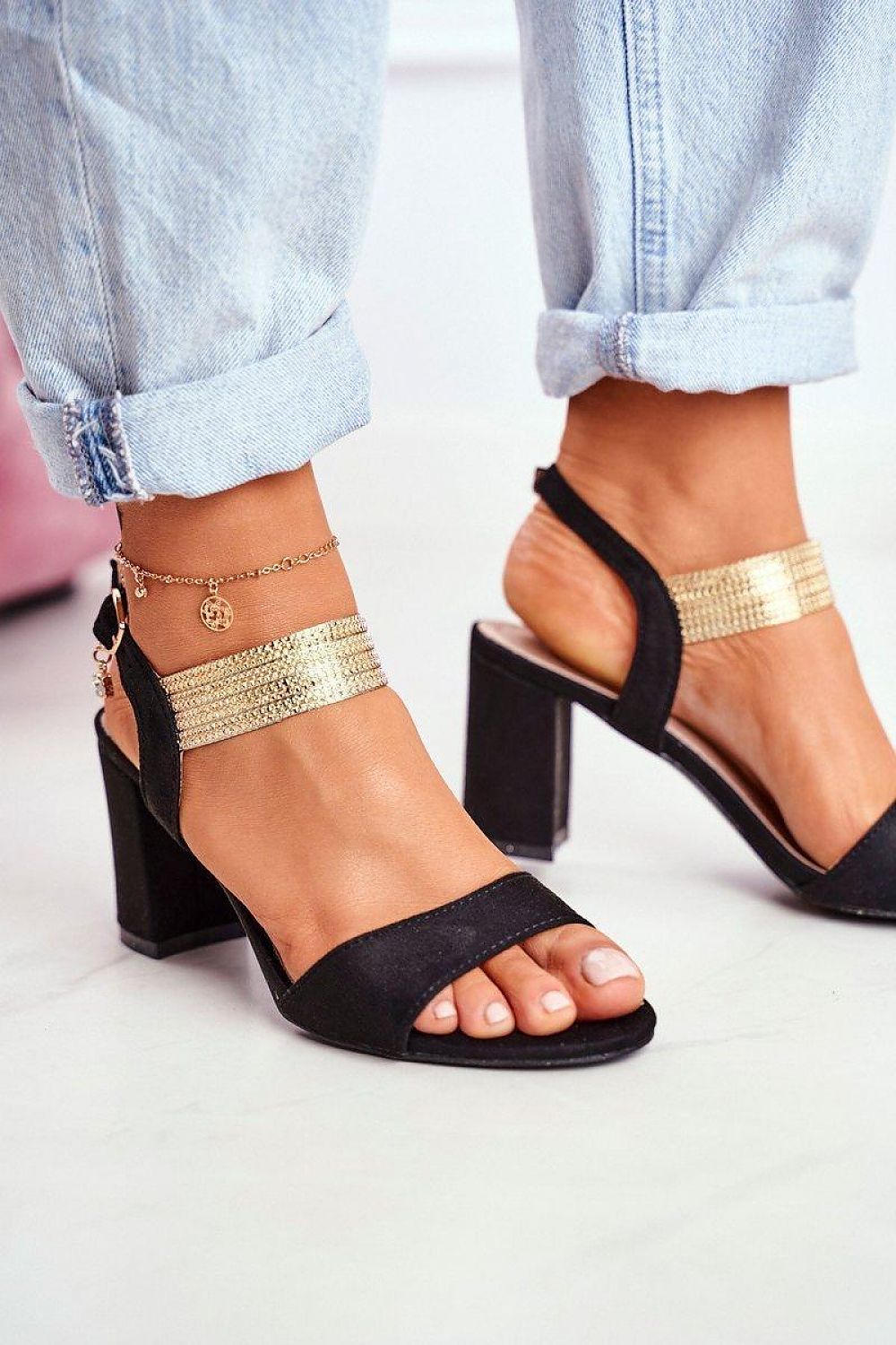  Sandale cu toc model 196325 Step in style 