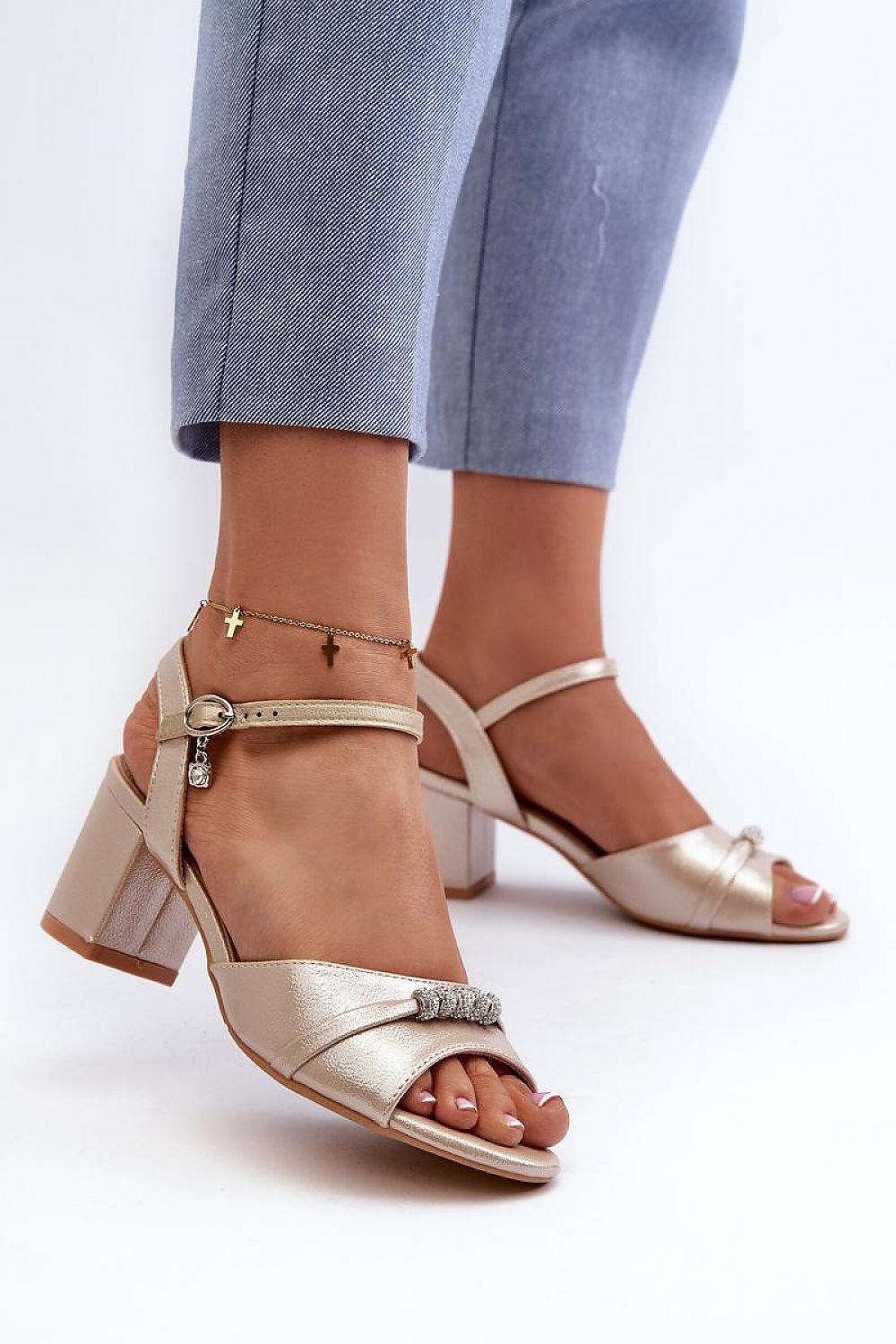  Sandale cu toc model 196331 Step in style 