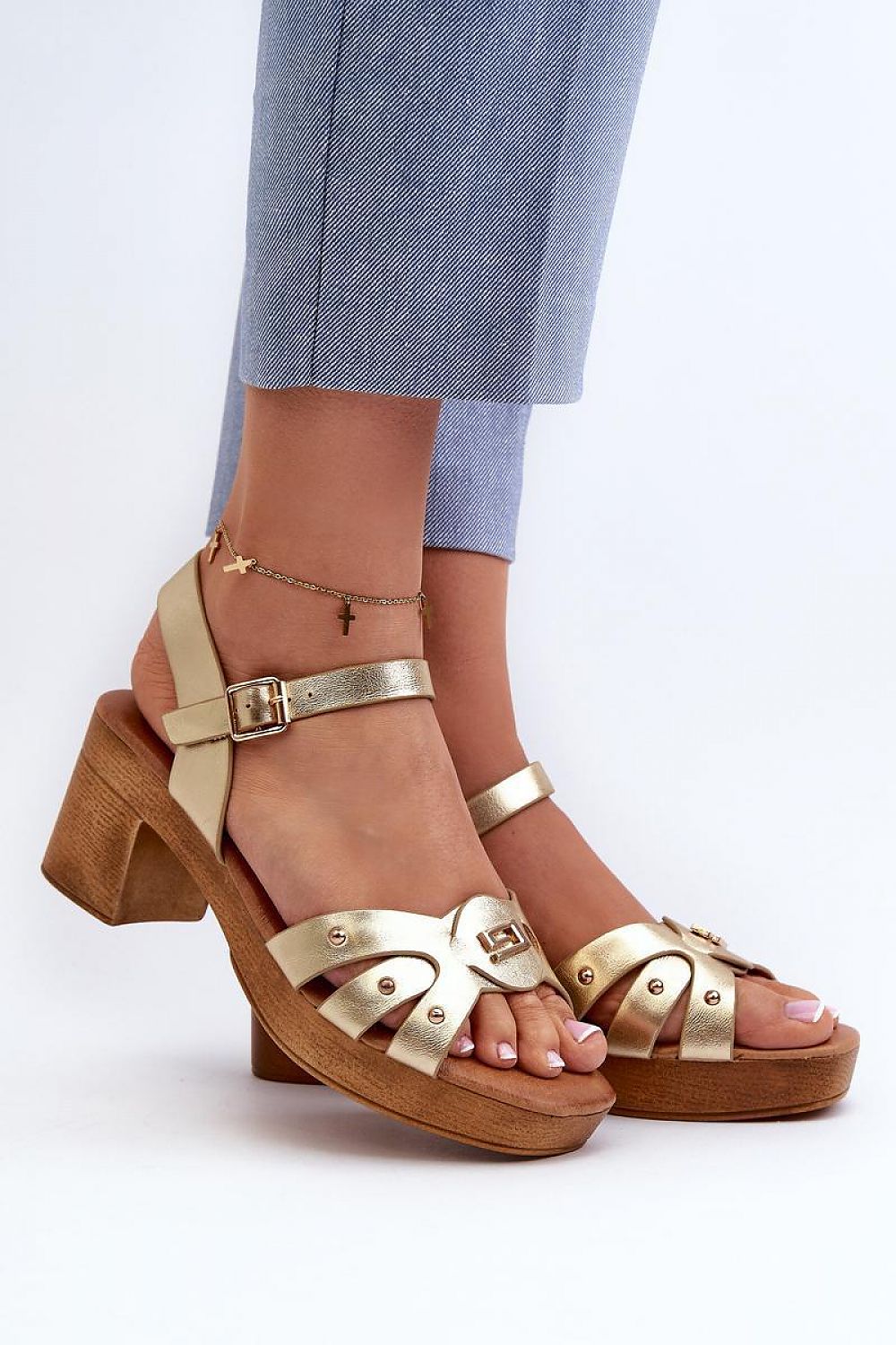  Sandale cu toc model 196334 Step in style 