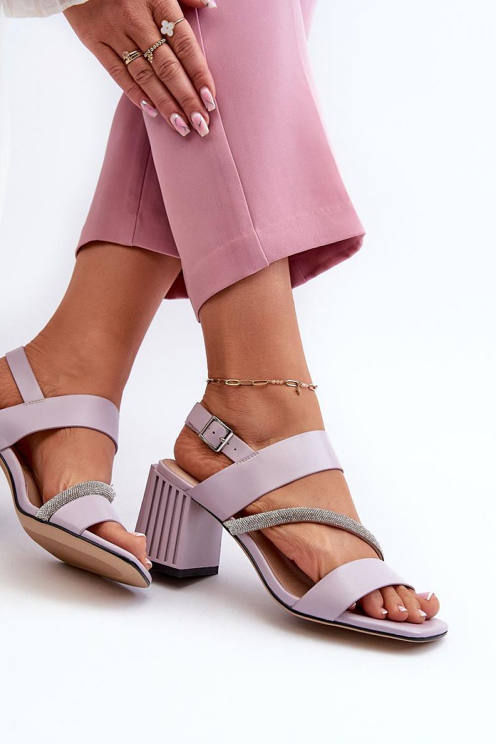  Sandale cu toc model 196644 Step in style 