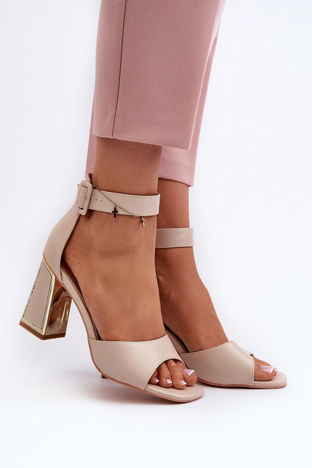  Sandale cu toc model 197089 Step in style 