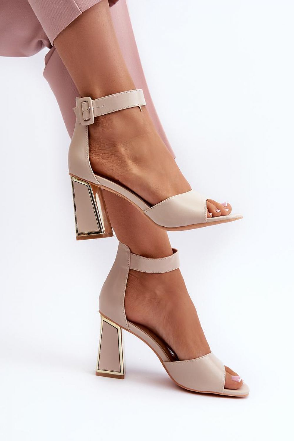  Sandale cu toc model 197089 Step in style 