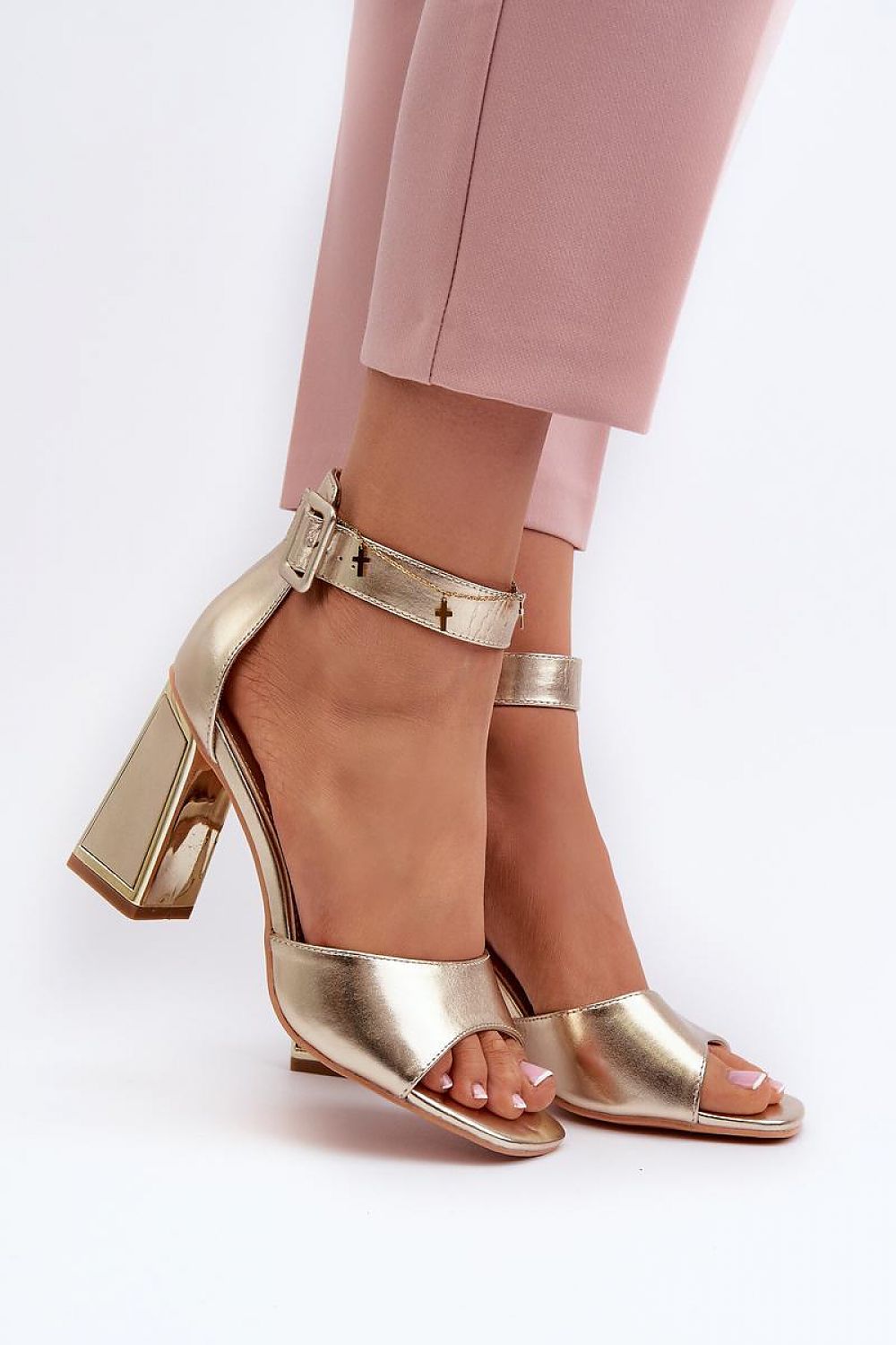  Sandale cu toc model 197090 Step in style 