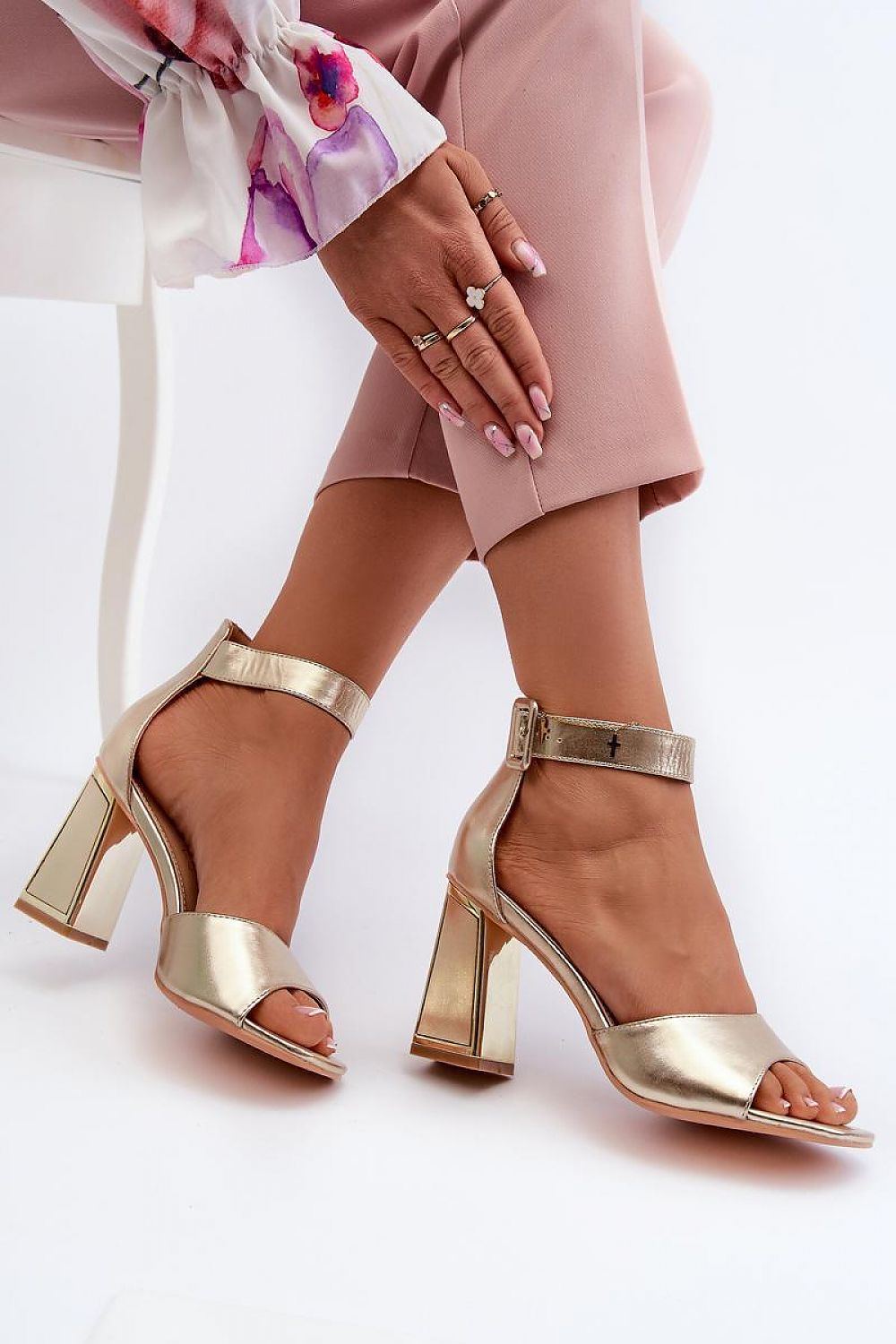  Sandale cu toc model 197090 Step in style 