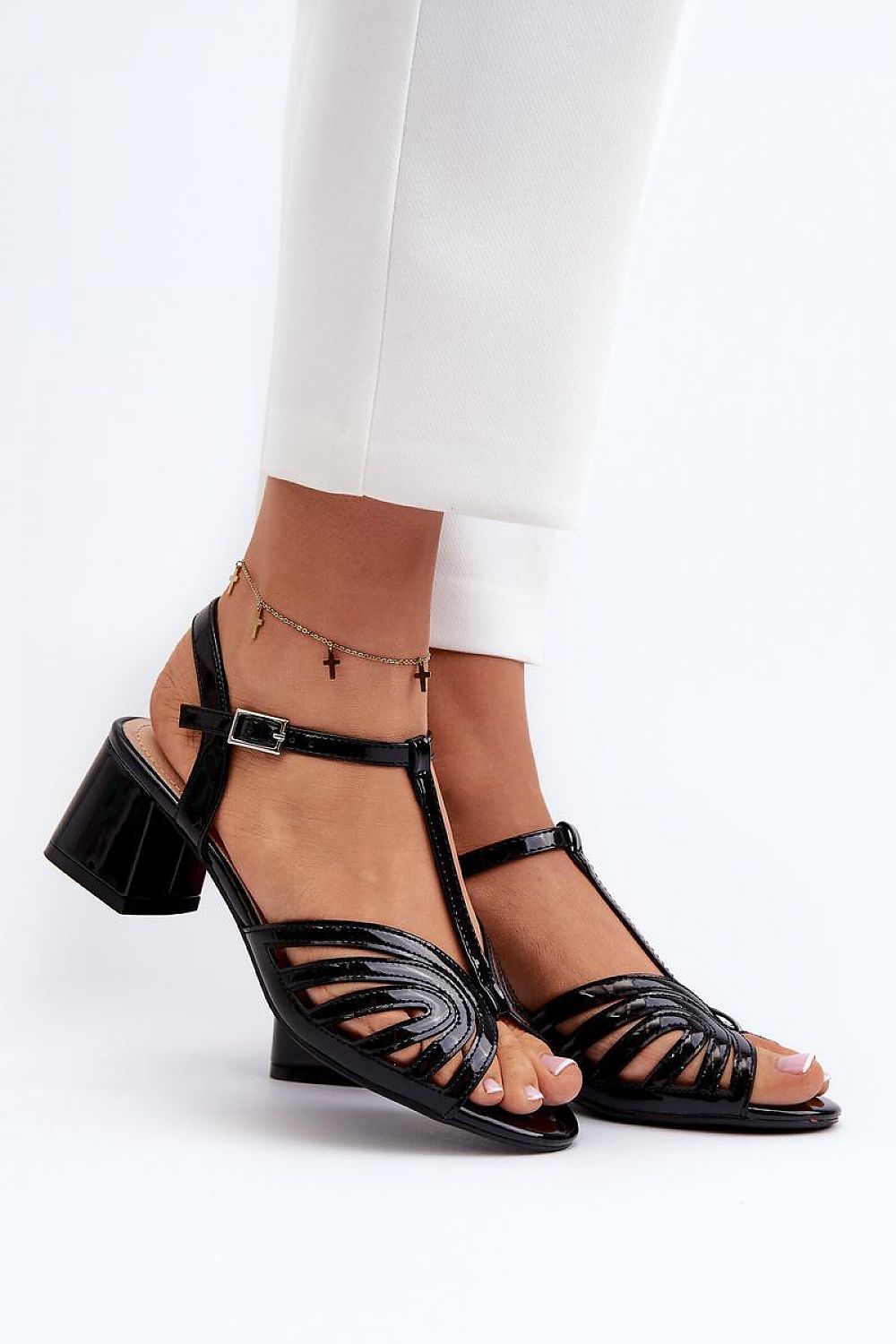 Sandale cu toc model 197091 Step in style 