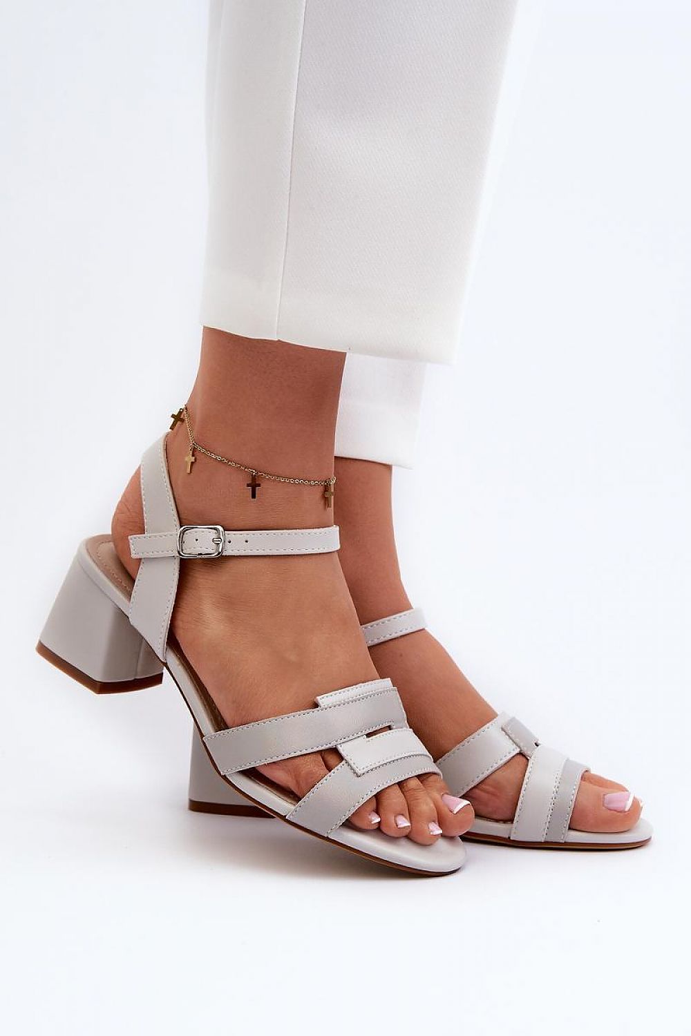  Sandale cu toc model 197094 Step in style 