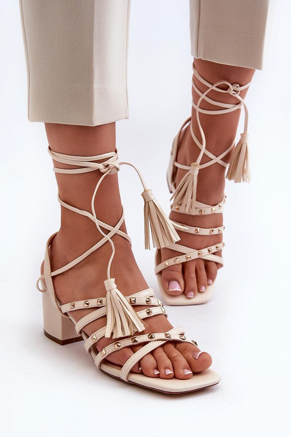  Sandale cu toc model 197583 Step in style 