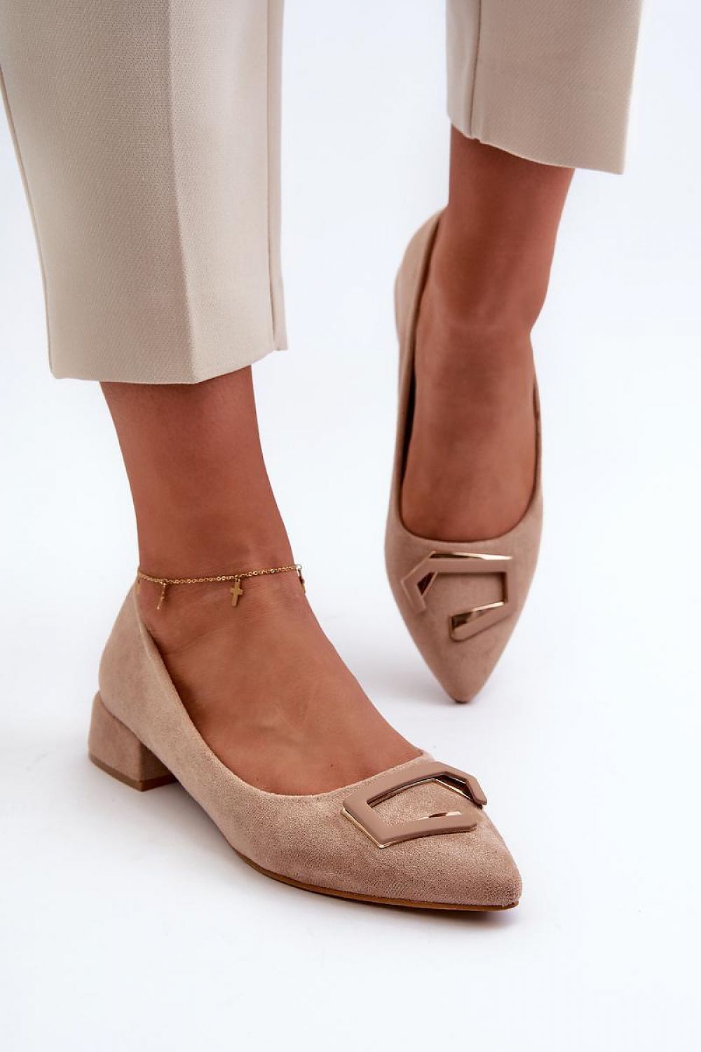  Pantofi cu toc simplu model 198120 Step in style 