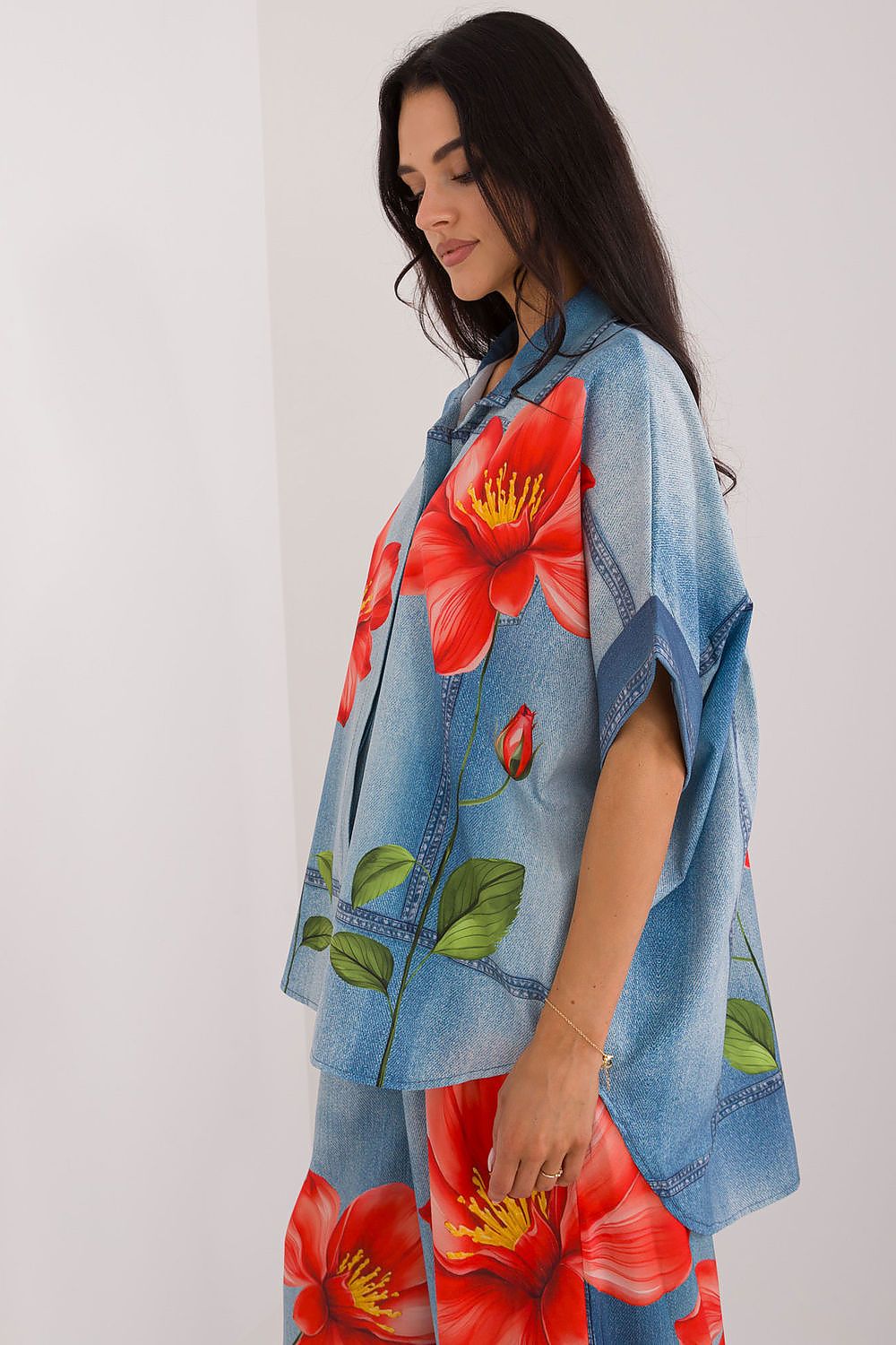  Cămaşă cu mânecă scurtă model 198386 Italy Moda 