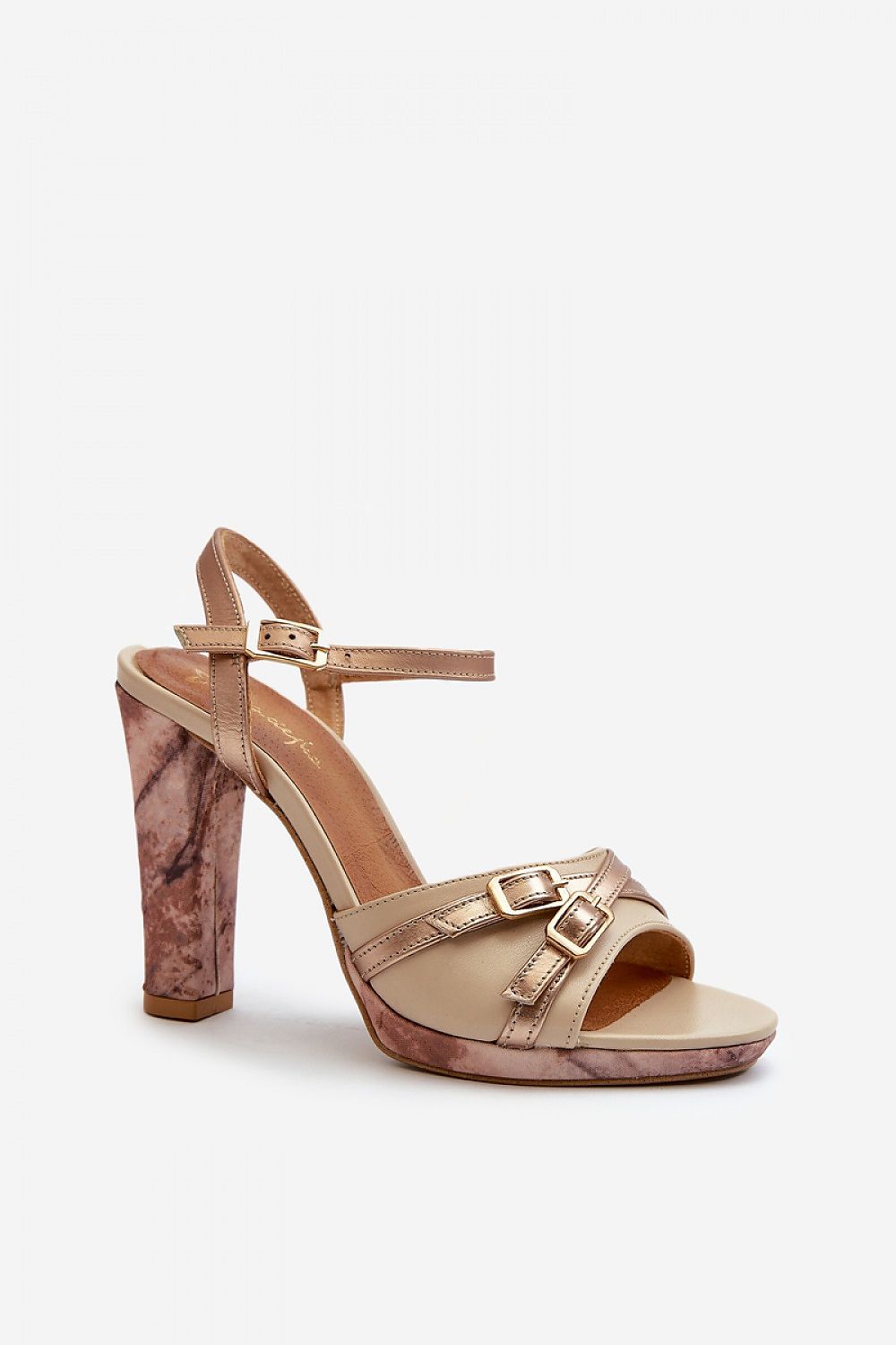  Sandale cu toc model 198398 Step in style 