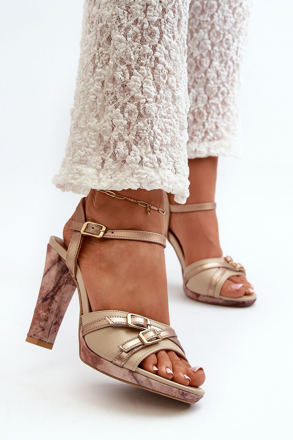  Sandale cu toc model 198398 Step in style 
