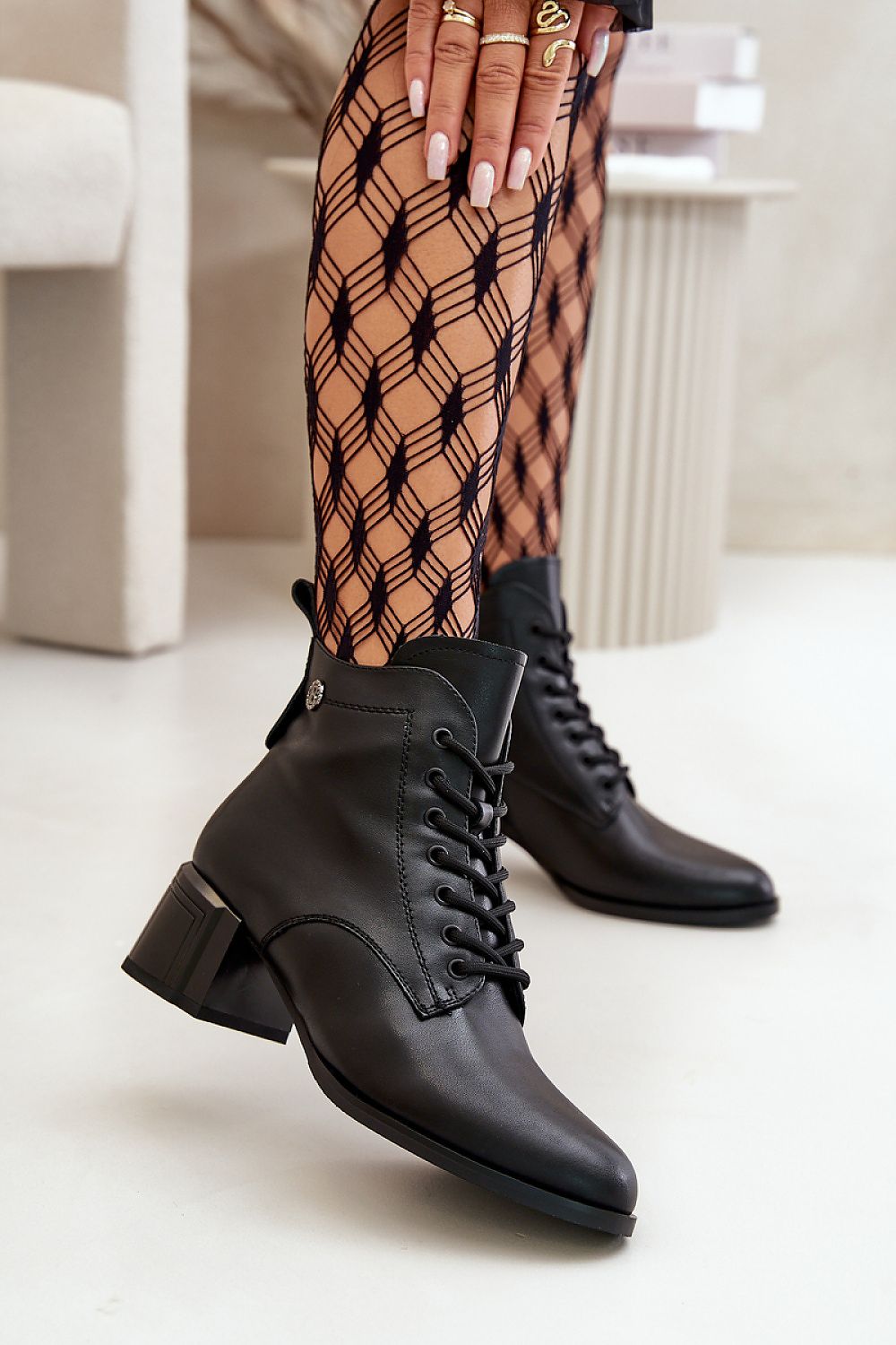  Botine cu toc model 199301 Step in style 