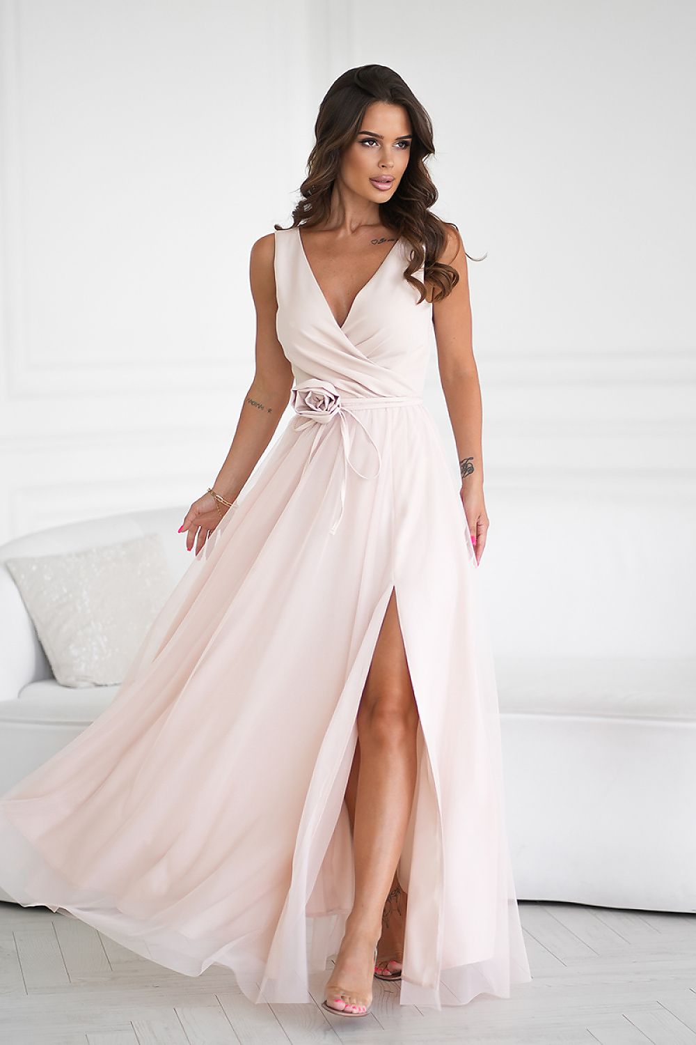  Rochie lungă model 199328 Bicotone 