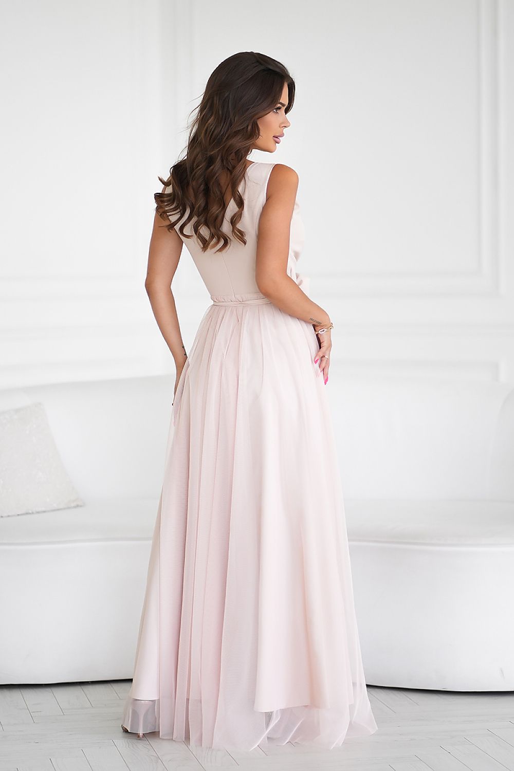  Rochie lungă model 199328 Bicotone 