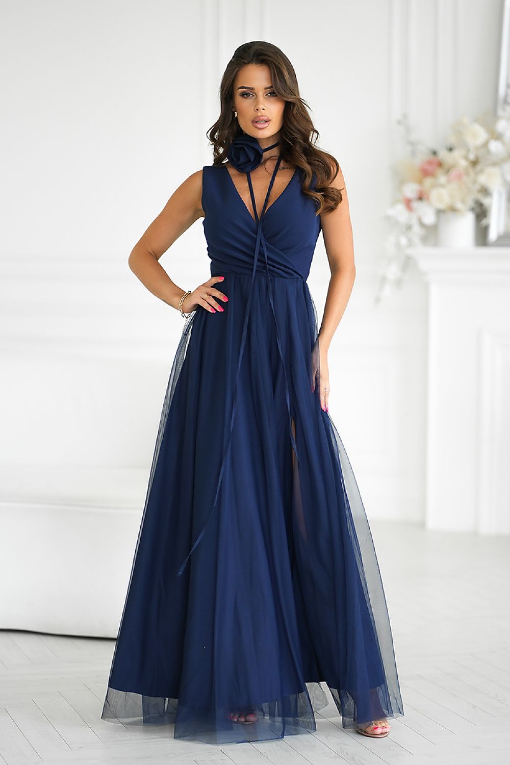  Rochie lungă model 199330 Bicotone 