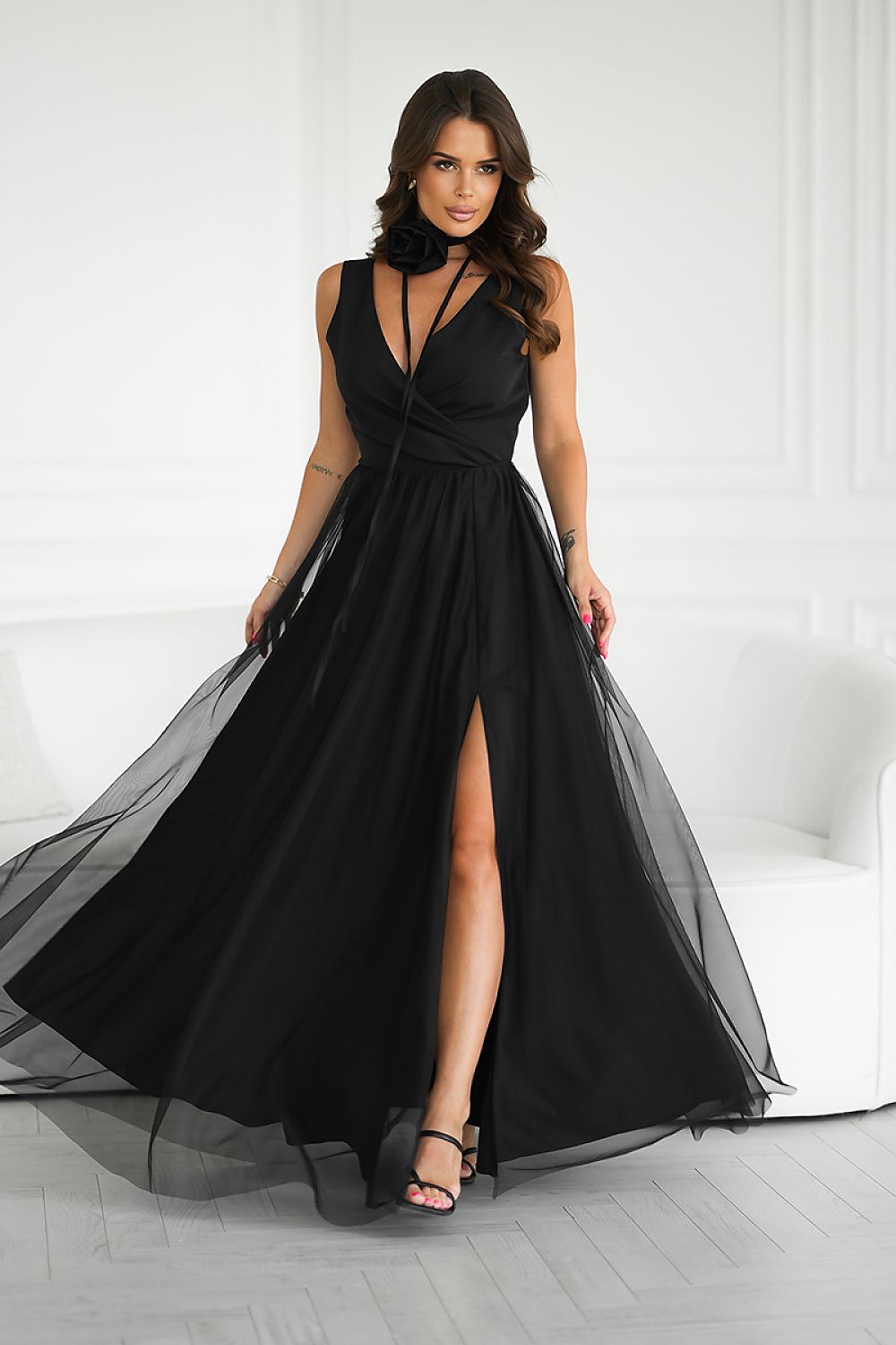  Rochie lungă model 199332 Bicotone 