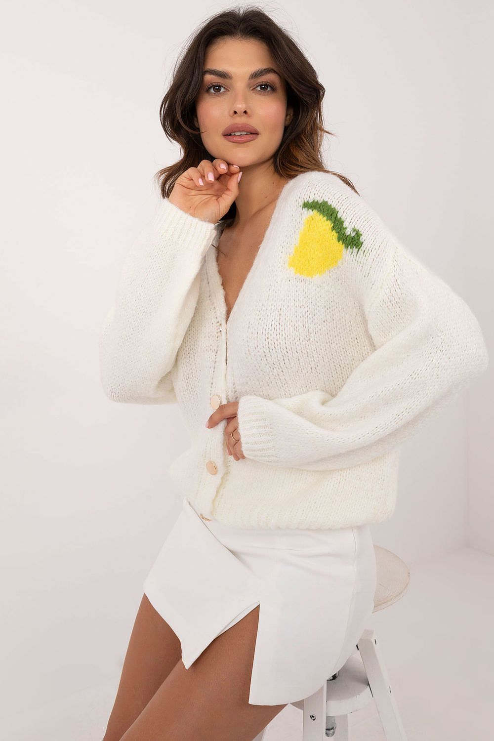  Sveter cu închidere model 200478 Italy Moda 
