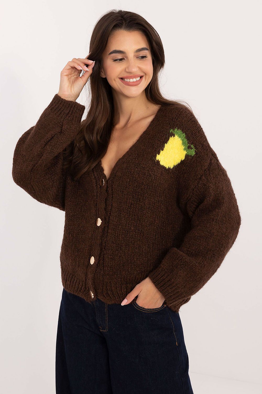  Sveter cu închidere model 200481 Italy Moda 