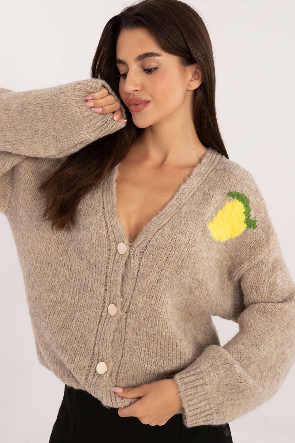  Sveter cu închidere model 200512 Italy Moda 