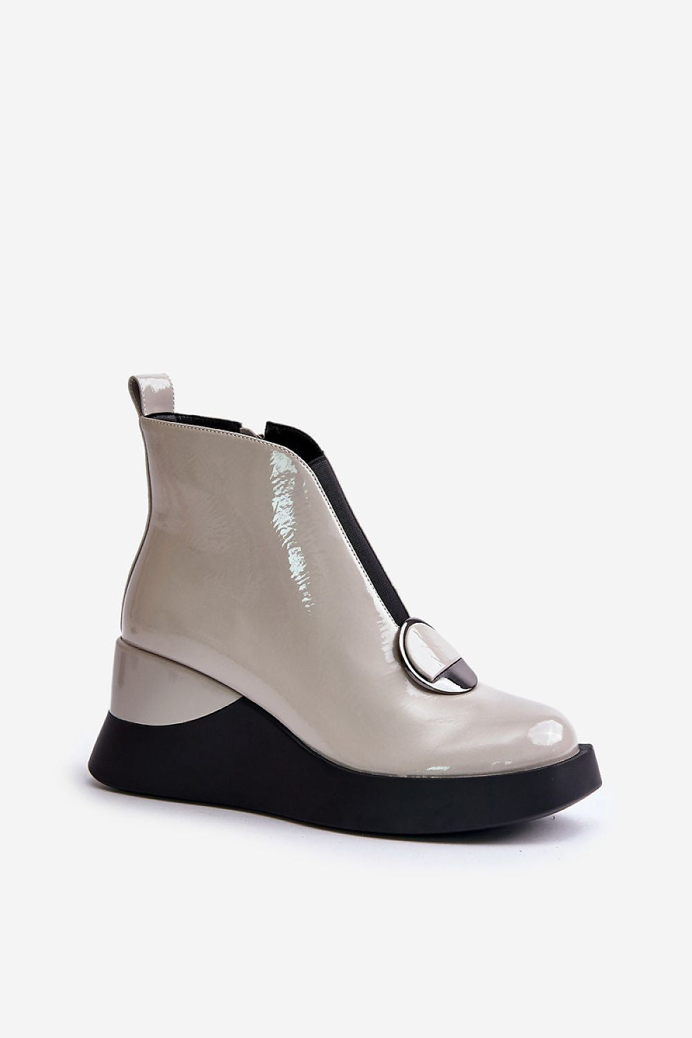  Botine cu talpă tip pană model 201015 Step in style 