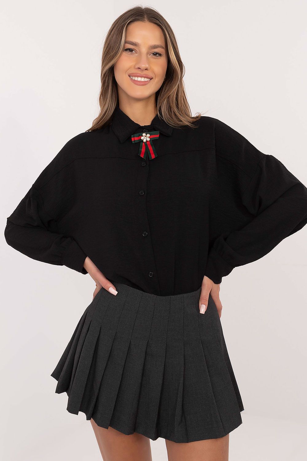  Cămaşă cu mânecă lungă model 203730 Italy Moda 