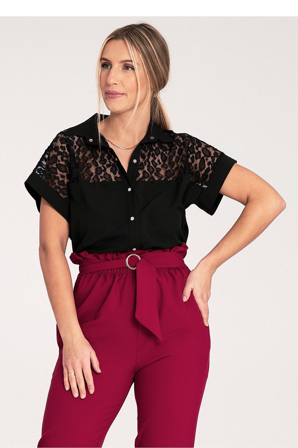  Cămaşă cu mânecă scurtă model 204319 Figl 