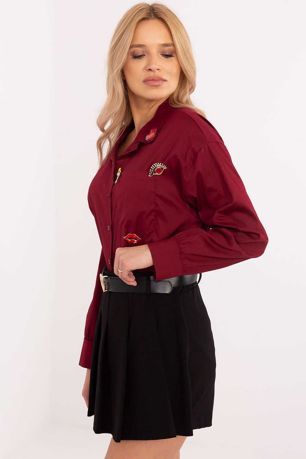  Cămaşă cu mânecă lungă model 204357 Italy Moda 