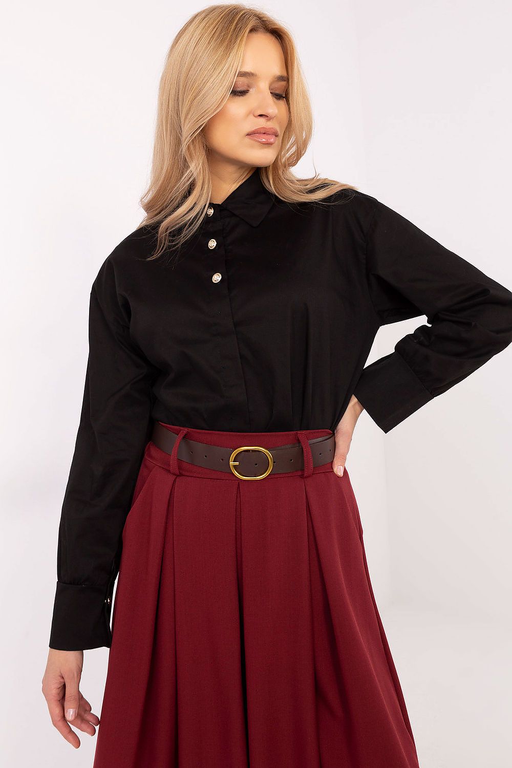  Cămaşă cu mânecă lungă model 204367 Italy Moda 