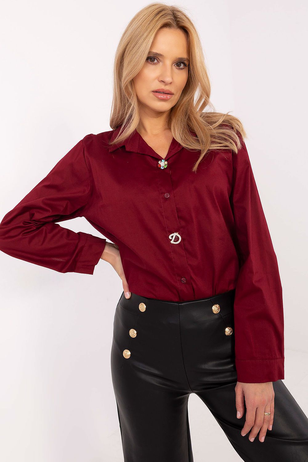  Cămaşă cu mânecă lungă model 204380 Italy Moda 