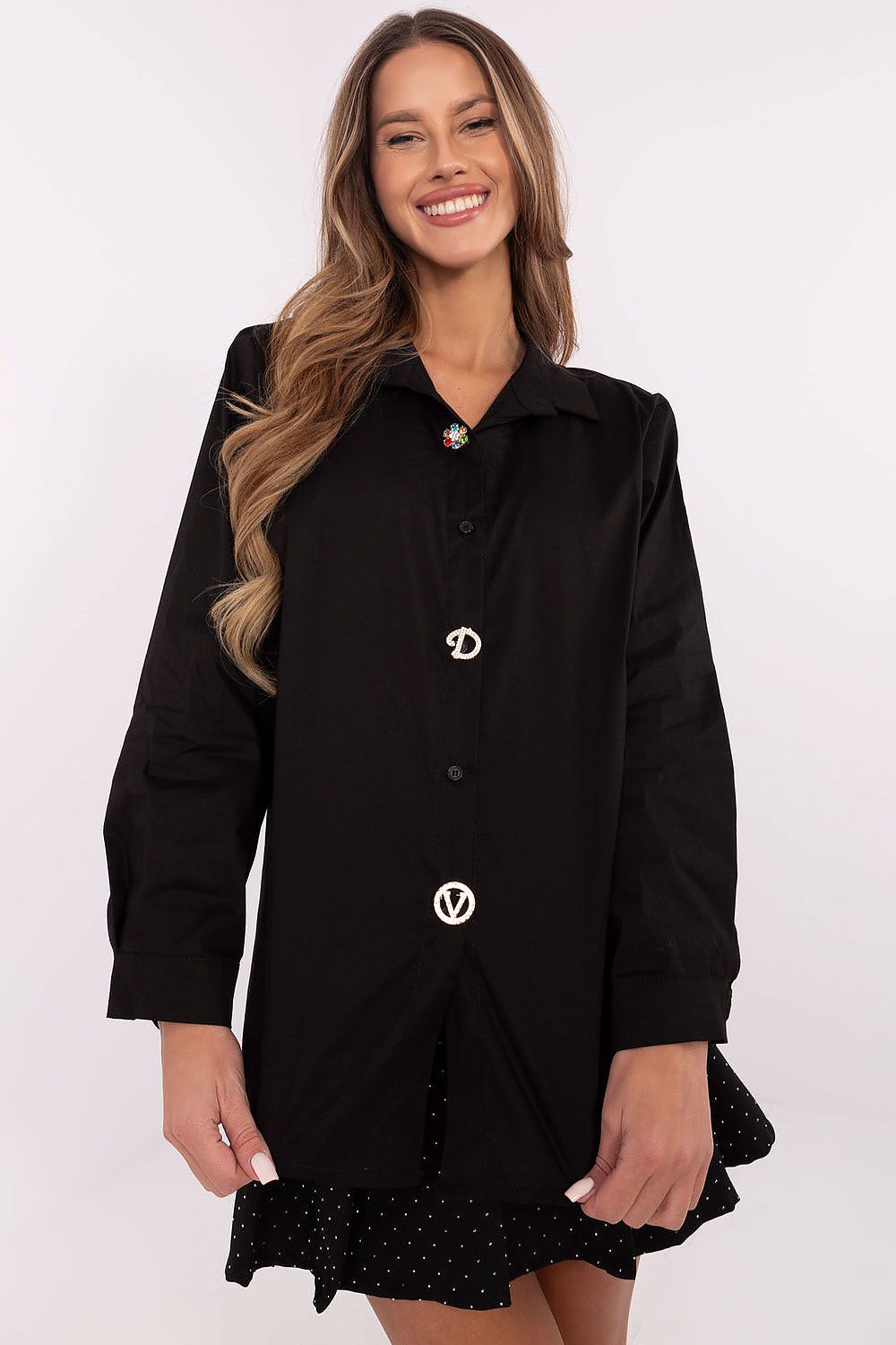  Cămaşă cu mânecă lungă model 204396 Italy Moda 