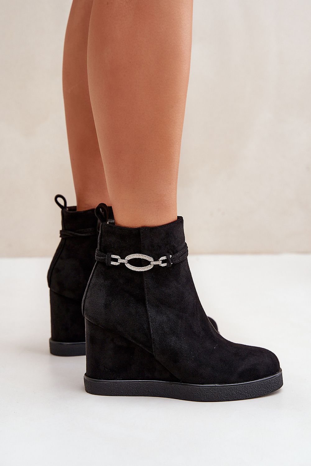  Botine cu talpă tip pană model 204672 Step in style 