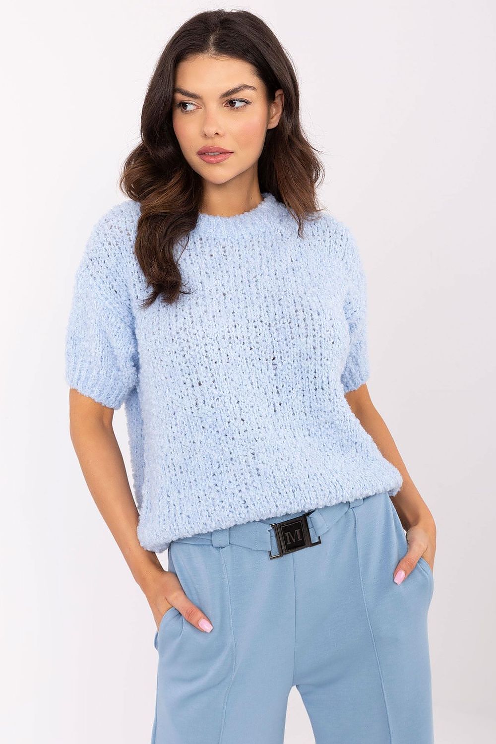  Pulover cu mânecă scurtă model 206943 Italy Moda 